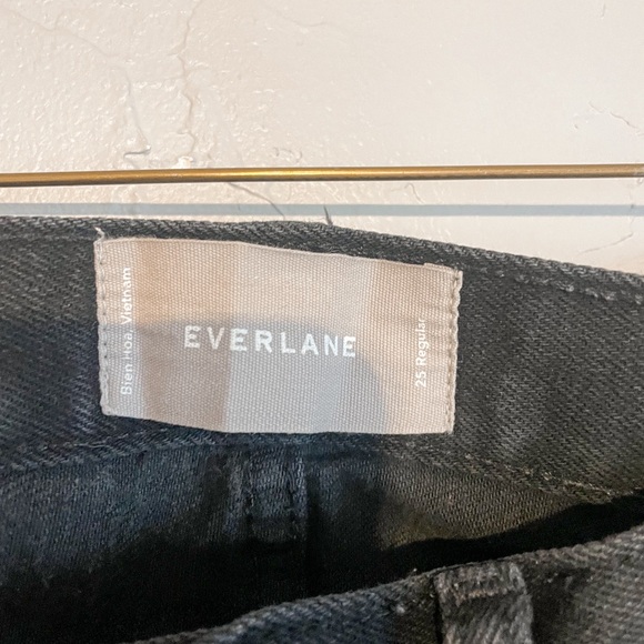Everlane High Rise Kick Crop Black Jeans - Picture 4 of 8